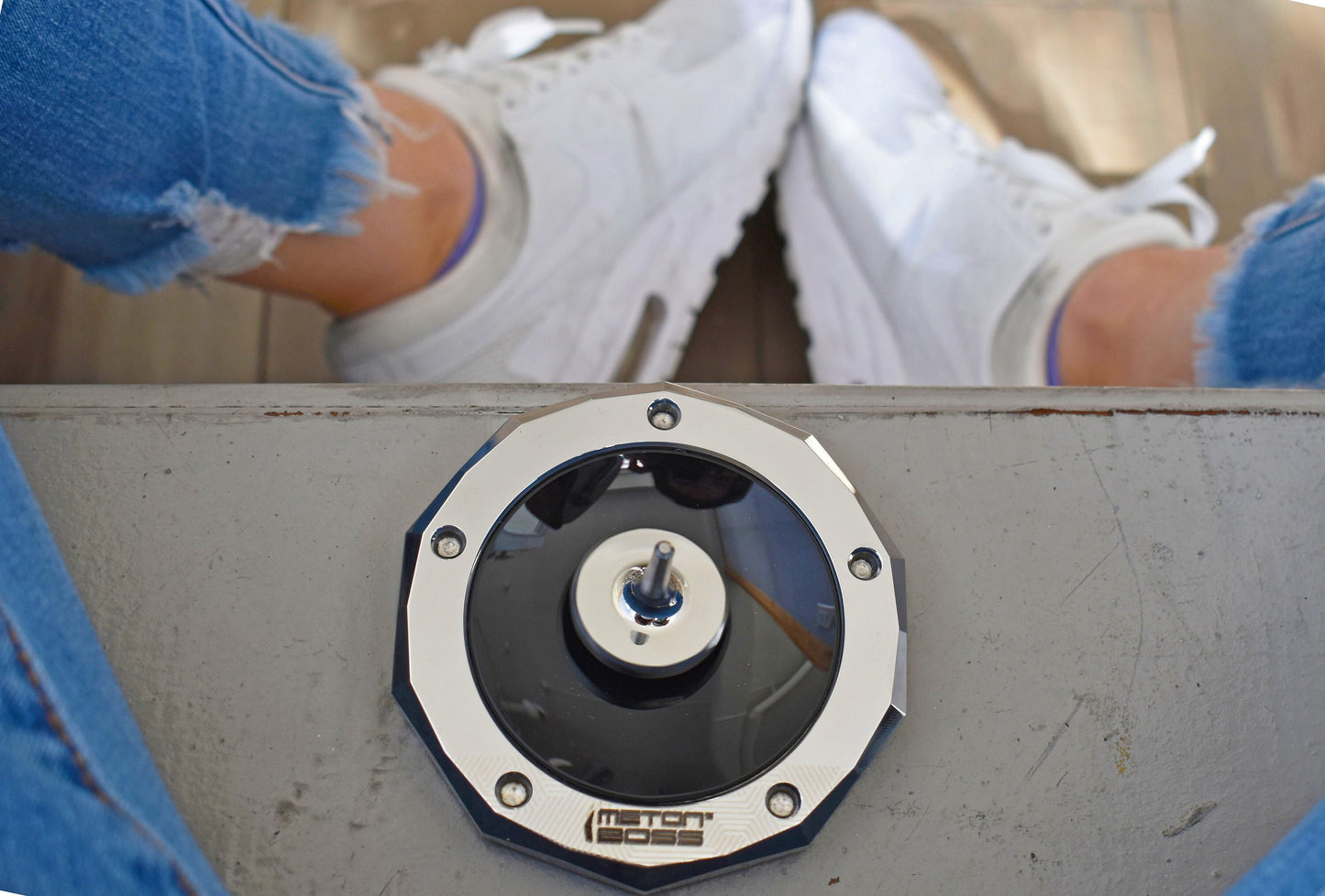 Polished Stainless Steel Spin Base and Spinning DOCK for Spinning Tops