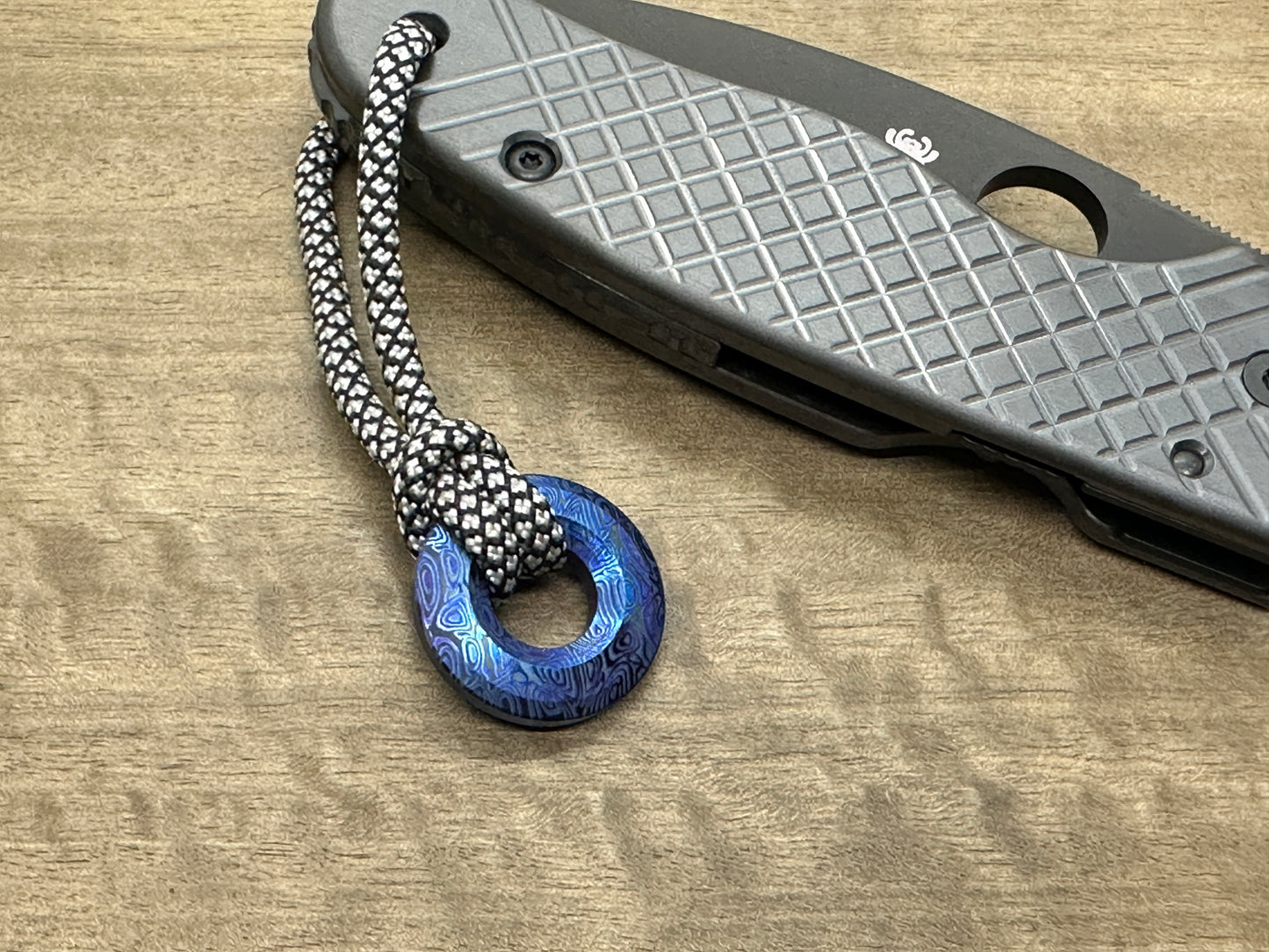 Dama AEGR Flamed TITANIUM lanyard bead Paracord bead Beard bead