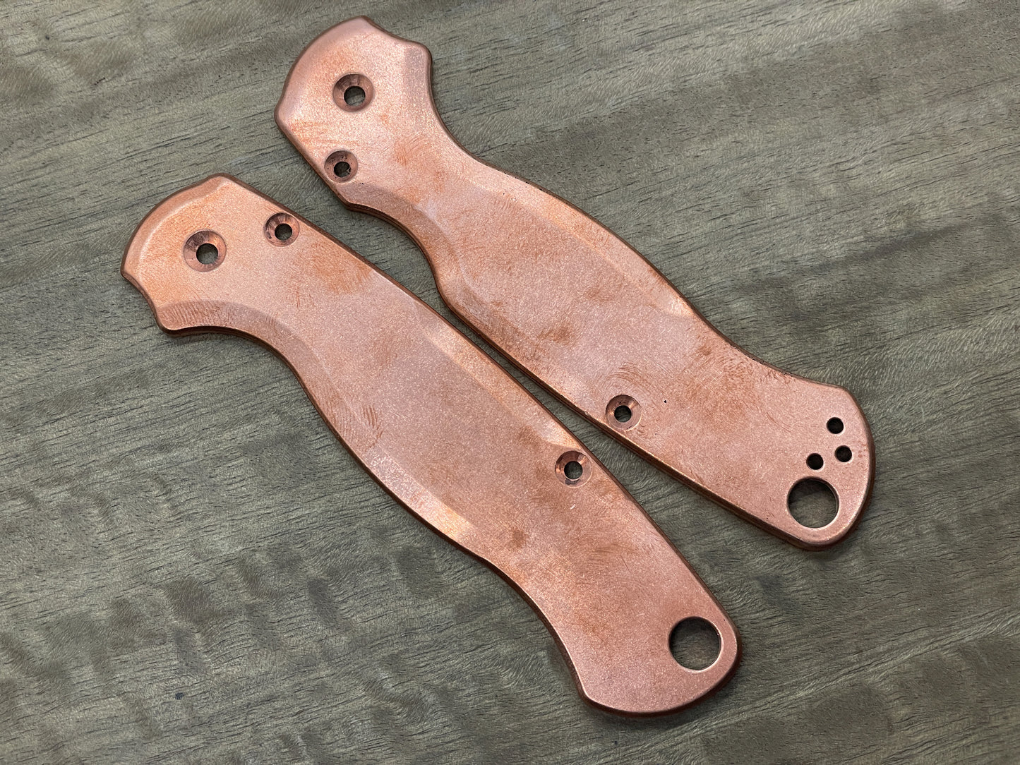 Tumbled Copper scales for Spyderco Paramilitary 2 PM2