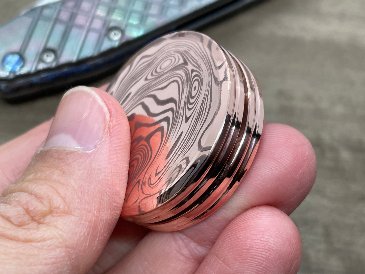 Dama FISH Polished Copper CLICKY HAPTIC Coins Fidget