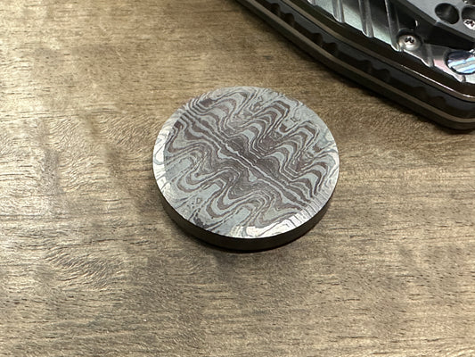 4 sizes RIPPLE Black engraved Tungsten Worry Coin