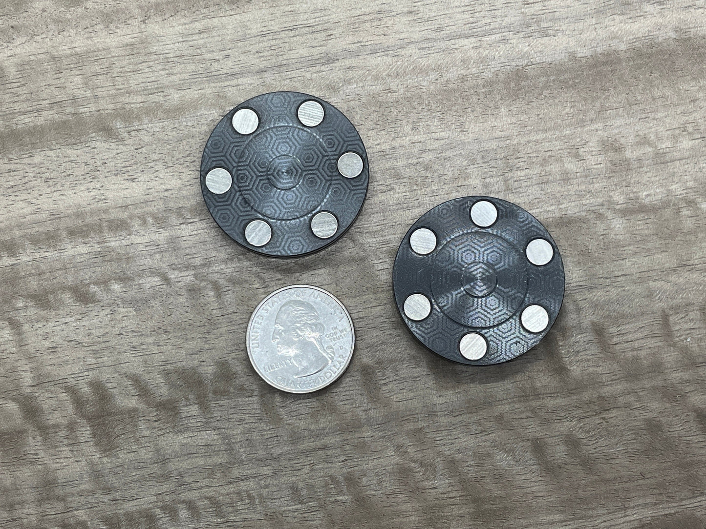 Black Zirconium MYSTERY HAPTIC Coins CLICKY Haptic Slider Fidget