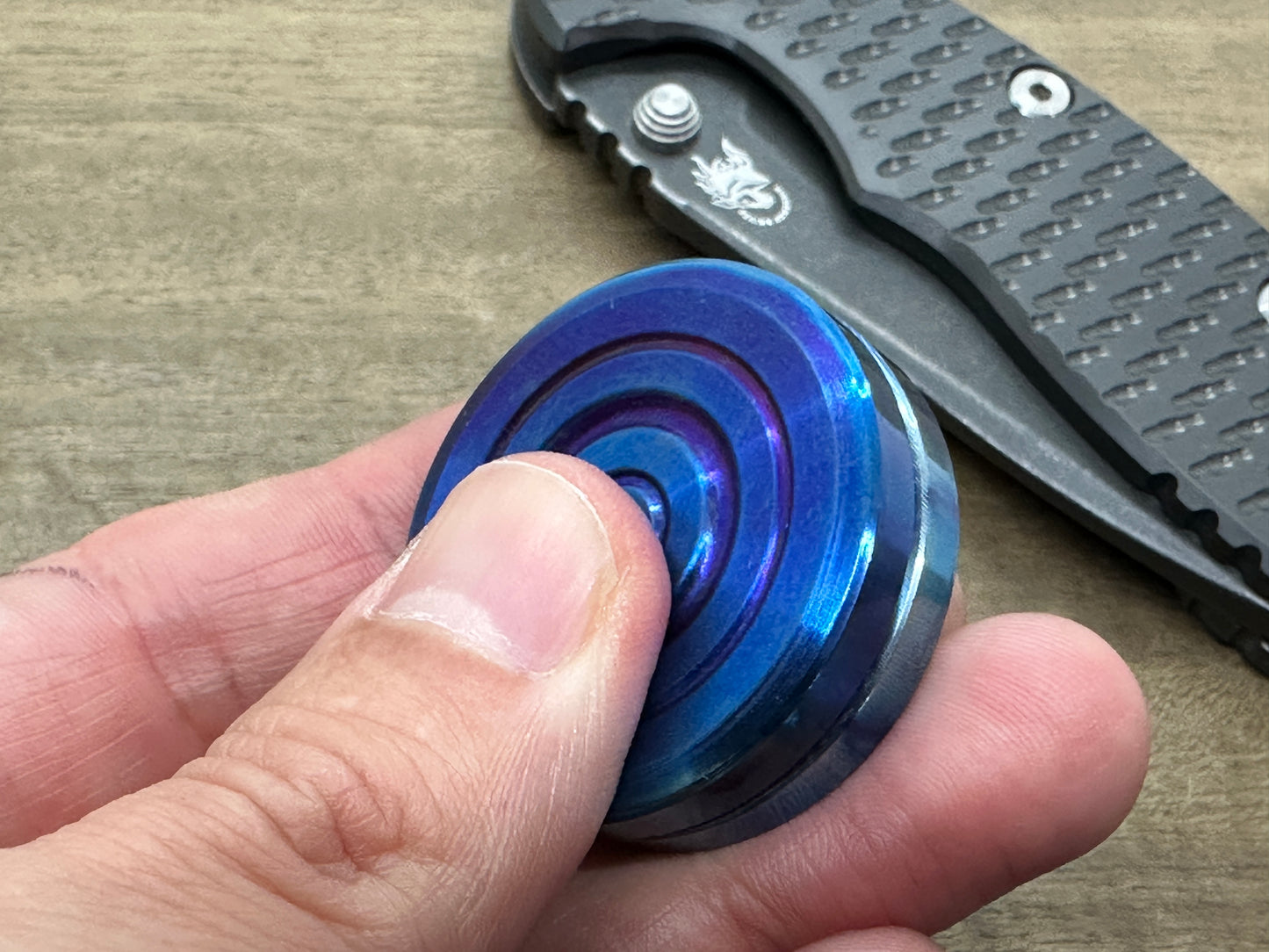 ORBITER Flamed Titanium Parallel position Magnets Haptic Coins Fidget