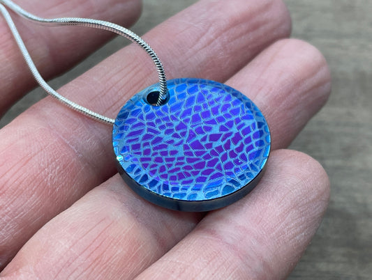 NEBULA Flamed Titanium PENDANT Keychain