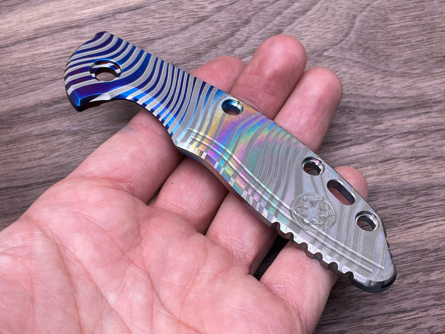 Flamed Beskar Mandalorian Deep Brushed Titanium scale for XM-18 3.5 HINDERER