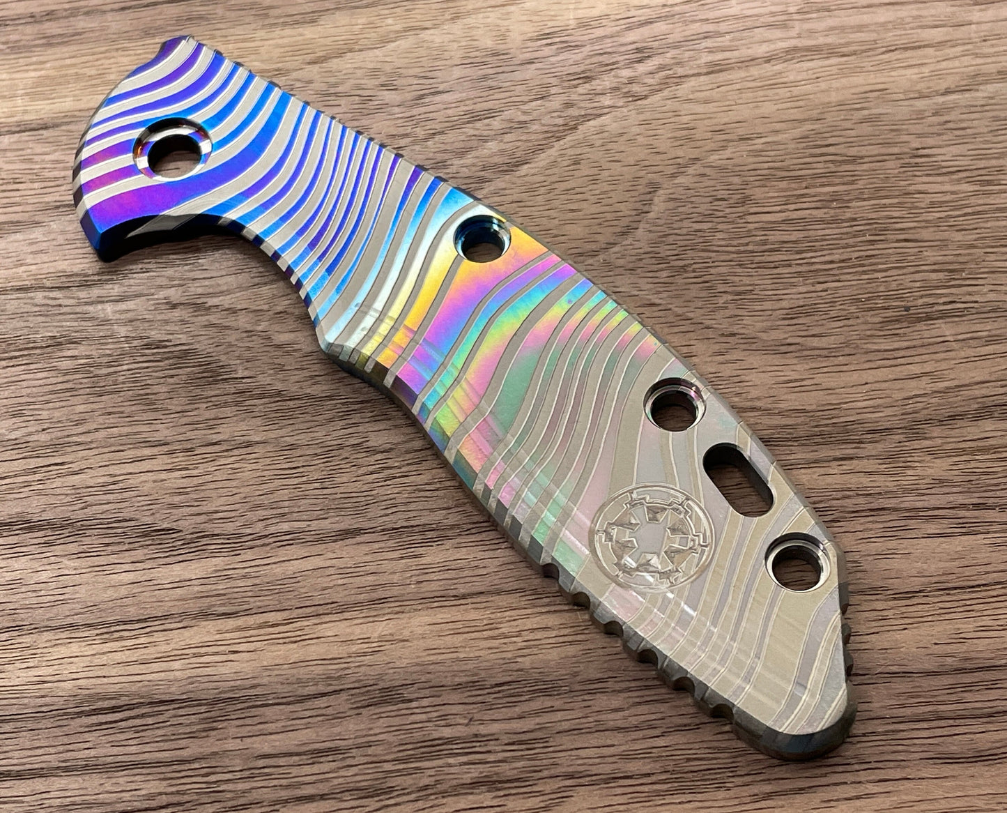 Flamed Beskar Mandalorian Deep Brushed Titanium scale for XM-18 3.5 HINDERER