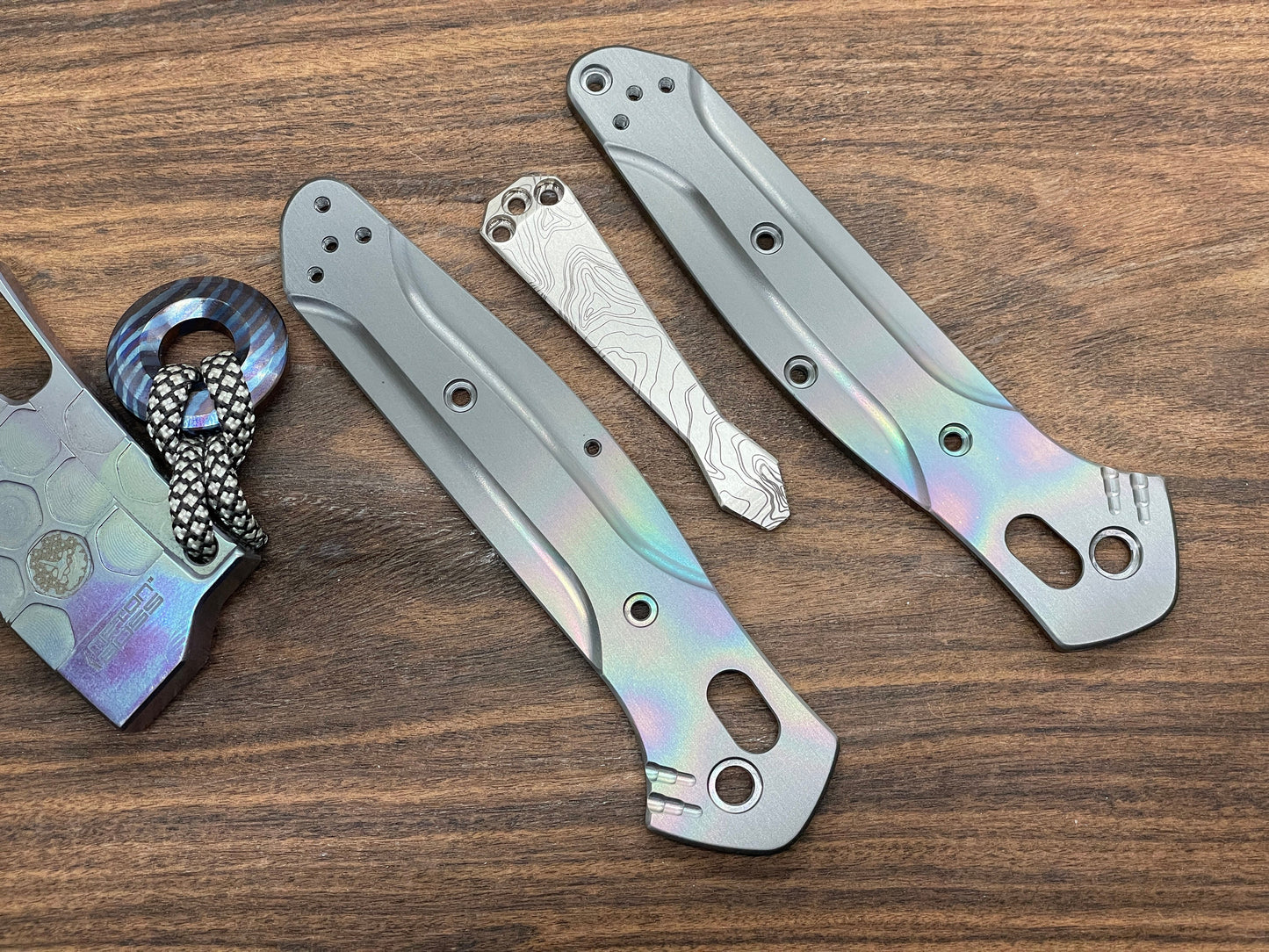 TOPO engraved Dmd Titanium CLIP for most Benchmade models