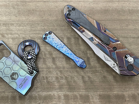 Timascus ROSES pattern heat engraved Dmd Titanium CLIP for most Benchmade models