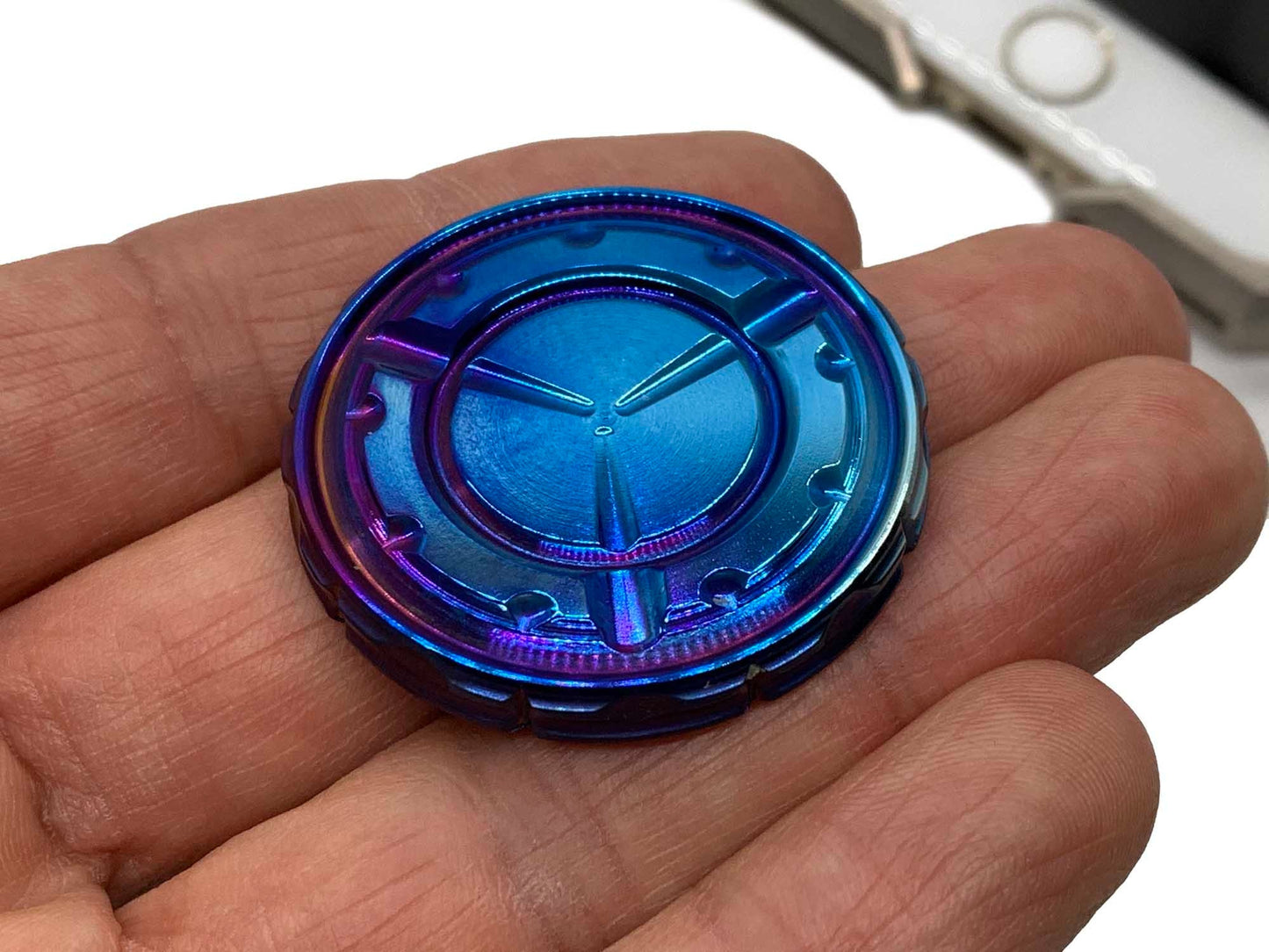 Flamed or Polished Titanium MEGATRON Worry Coins Coin