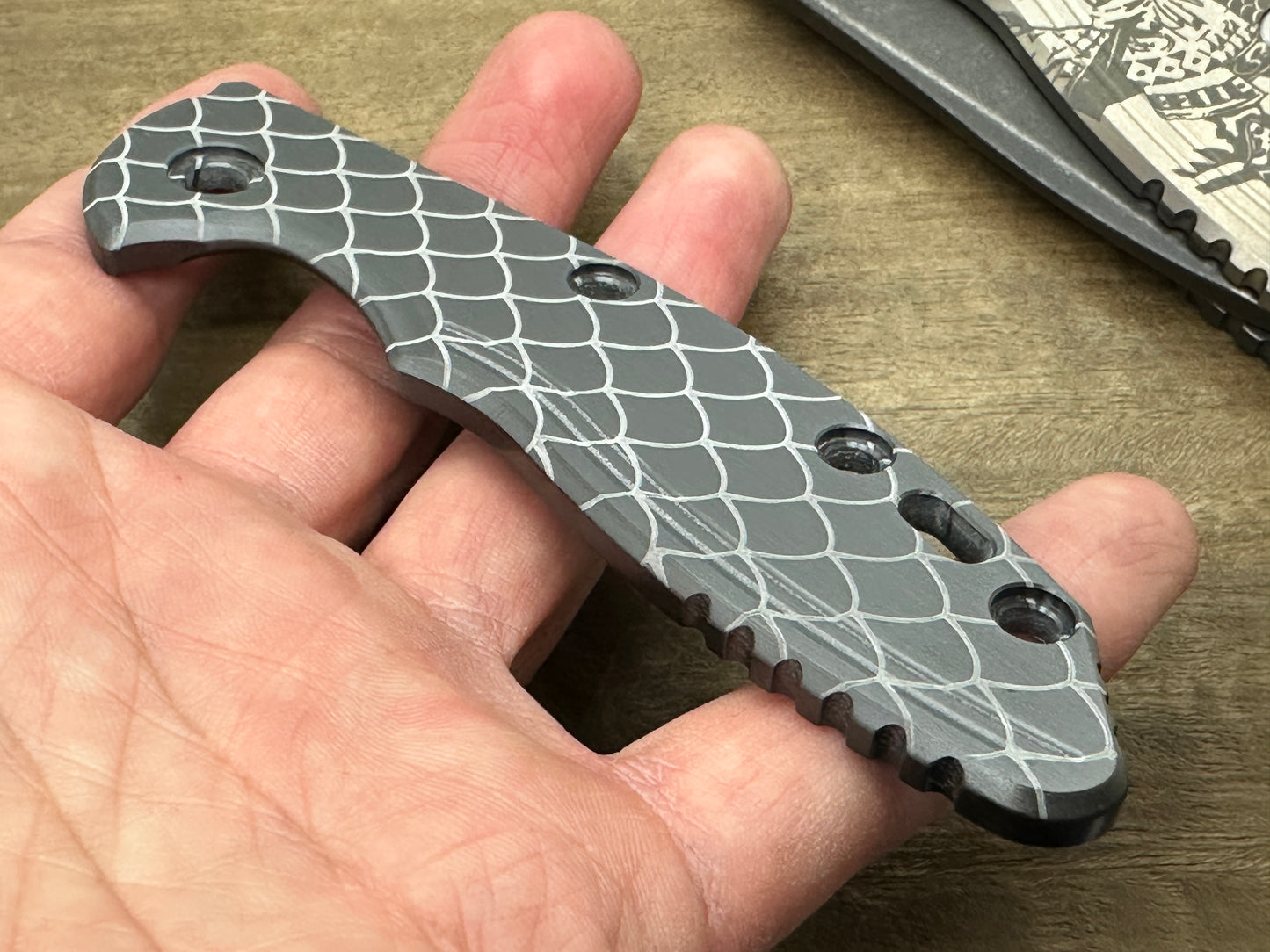 DRAGONSKIN engraved Black Zirconium scale for XM-18 3.5 HINDERER