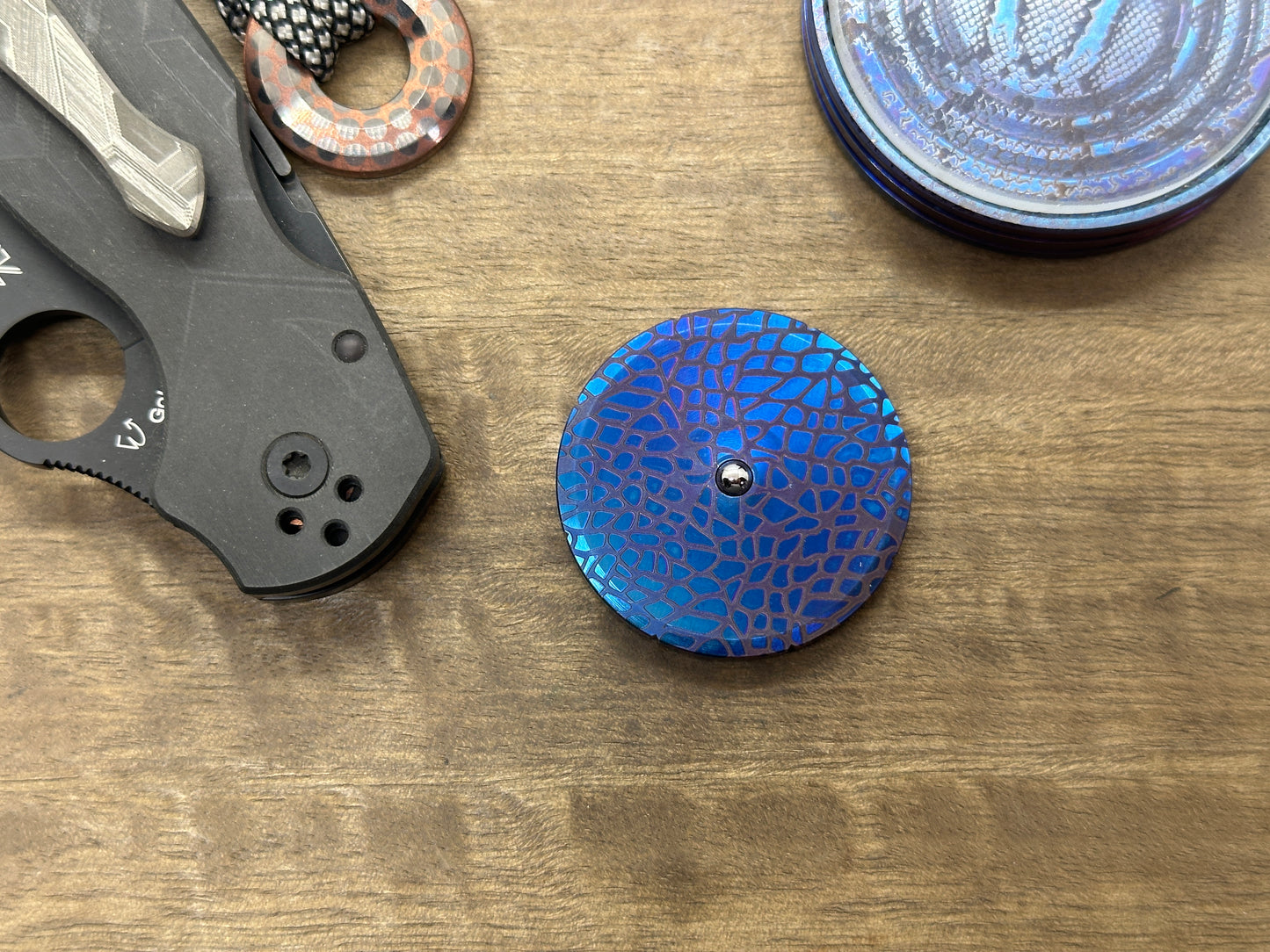 NEBULA Flamed Titanium Spinning Worry Coin Spinning Top