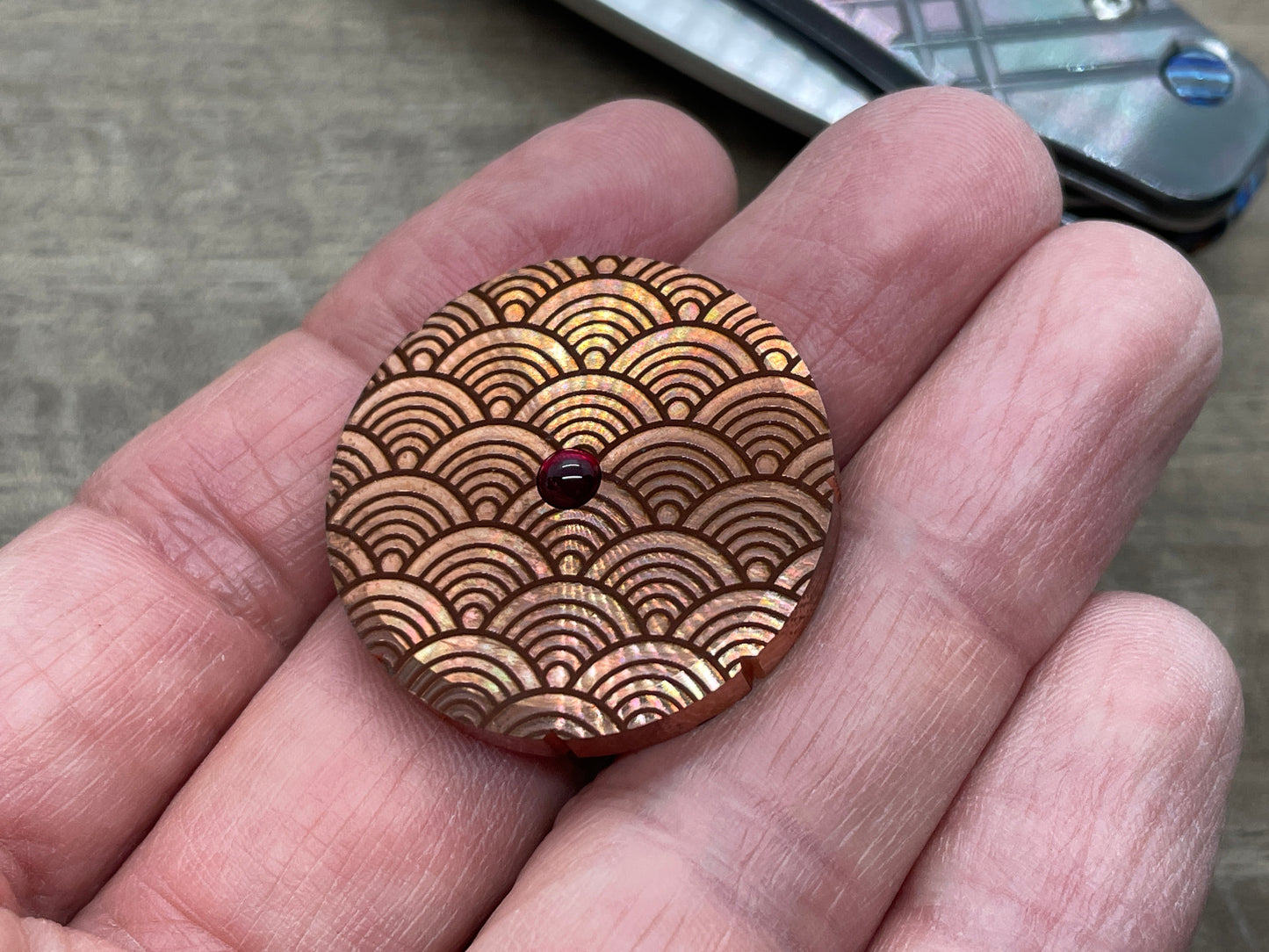 SEIGAIHA Copper Spinning Worry Coin Spinning Top