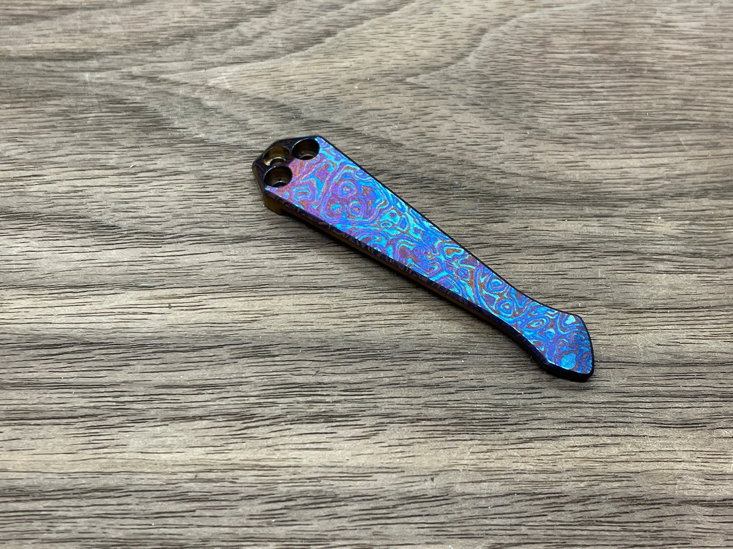 ALIEN heat ano engraved SPIDY Titanium CLIP for most Spyderco models