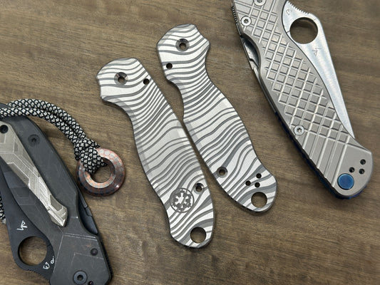 BESKAR Mandalorian Titanium Scales for Spyderco Para 3