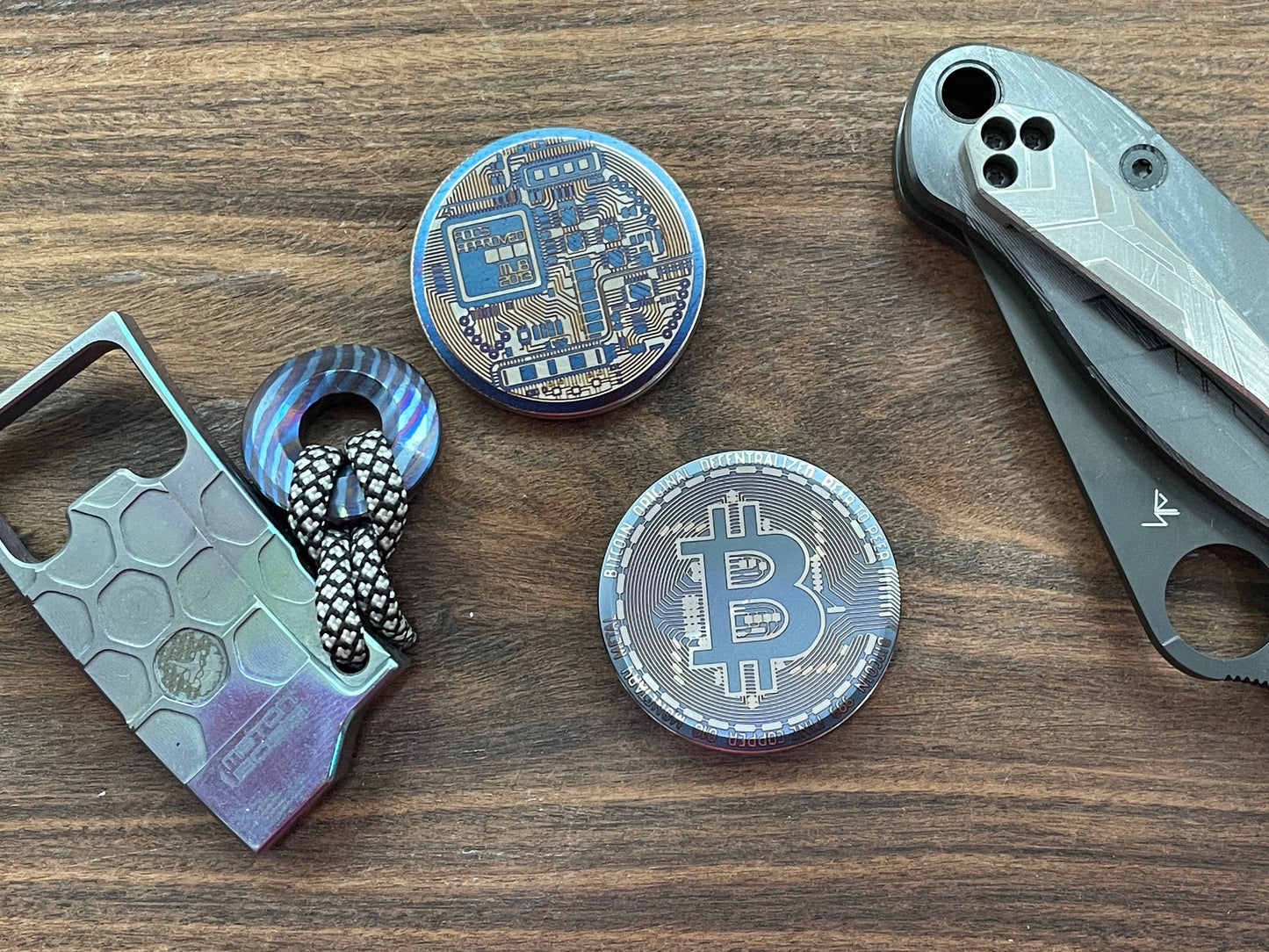 BITCOIN HAPTIC Coins CLICKY Titanium Haptic Slider Fidget