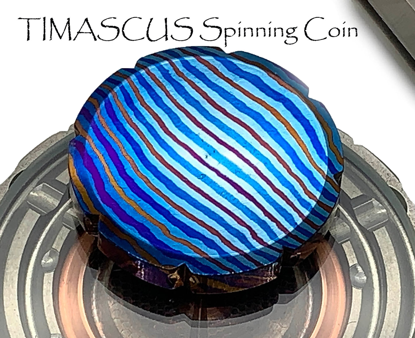 1.23" Timascus (3 alloy) Spinning Worry Coin