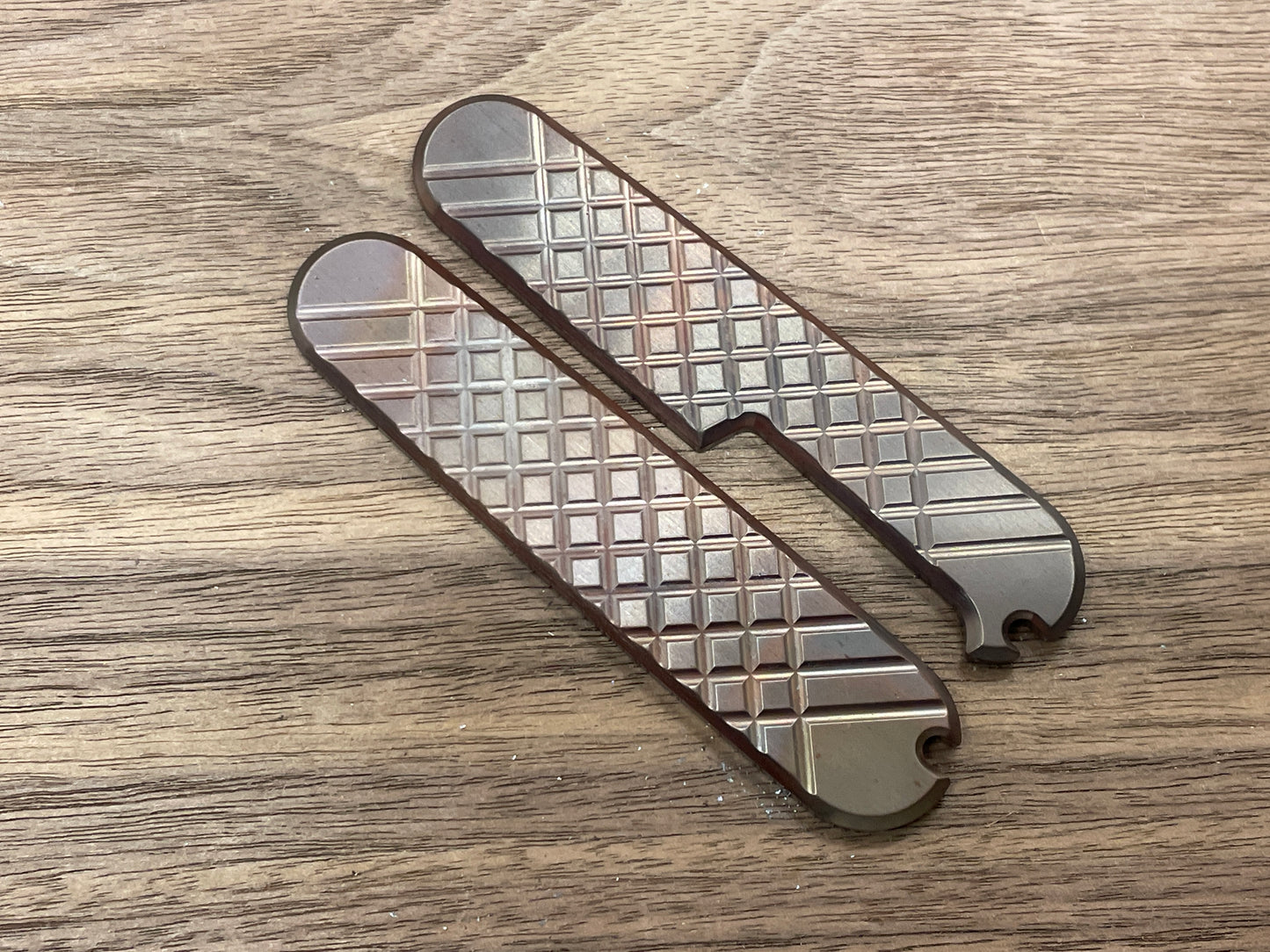 FRAG milled 91mm Aged Copper Scales for Swiss Army SAK