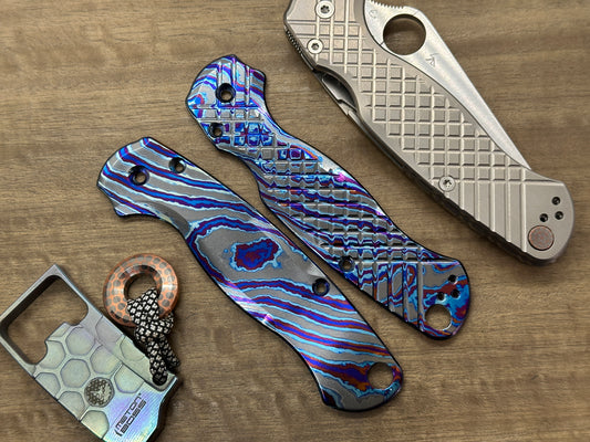 ZircuTi scales Spyderco Paramilitary 2 PM2 - side B FRAG for better Grip