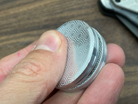 HONEYCOMB engraved Aluminum CLICKY Haptic Coins Fidget