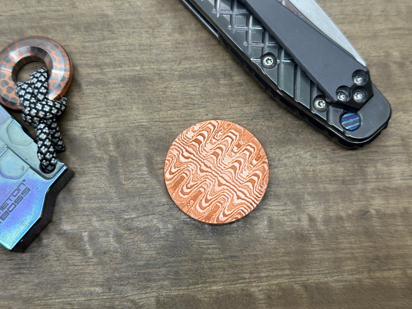 3 Sizes RIPPLE engraved Copper Worry Coin