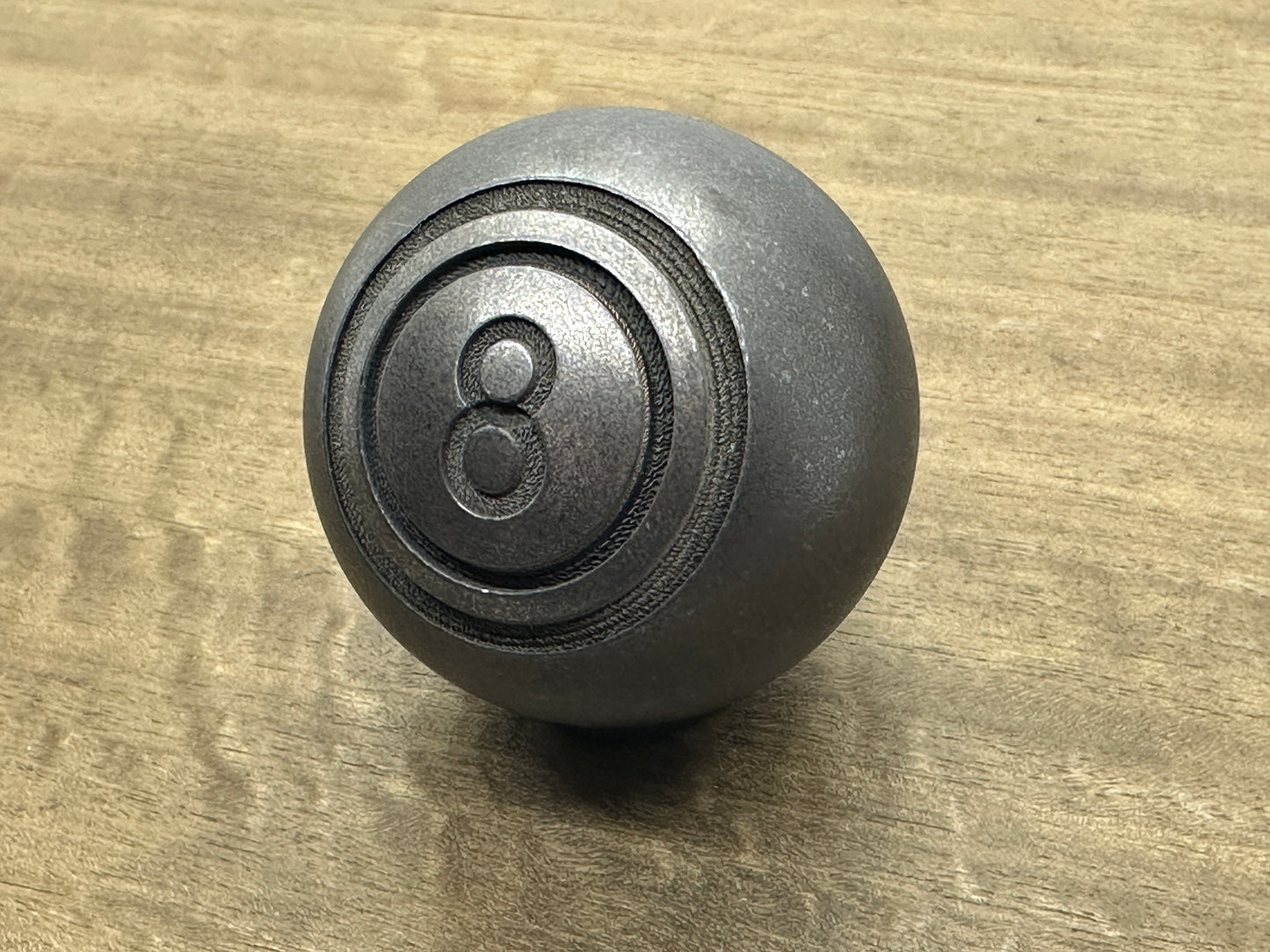 Deep engraved 8-Black BattleWorn Giga Titanium SPHERE +Glow in the dark stand