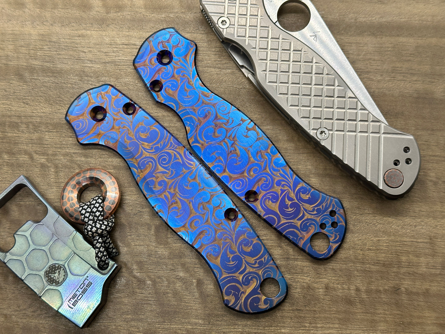 VICTORIA Flamed Titanium scales for Spyderco Paramilitary 2 PM2