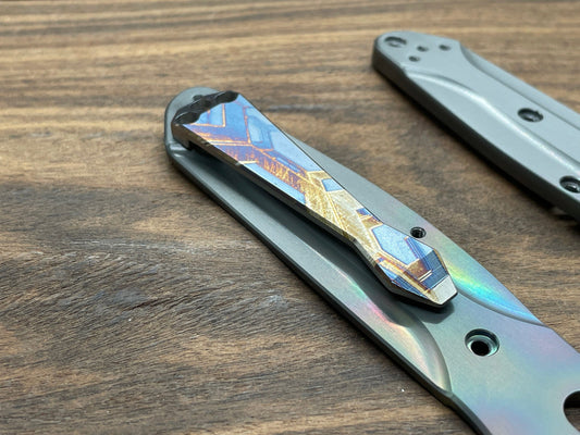 FALCON heat ano engraved Dmd Titanium CLIP for most Benchmade models