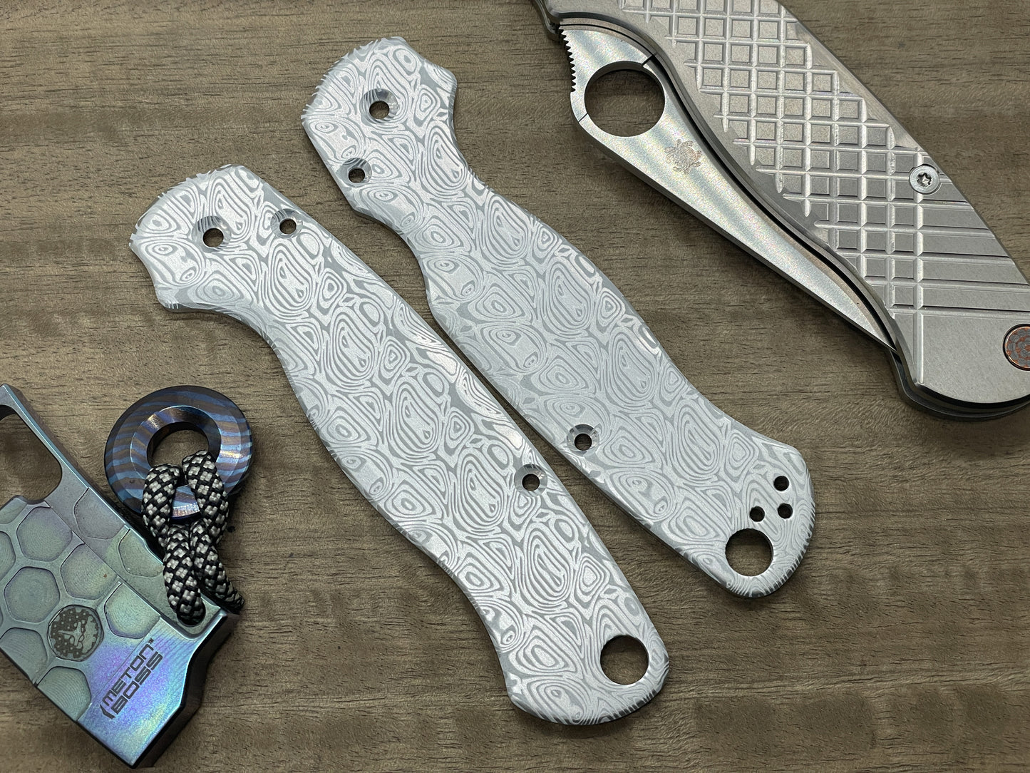 Dama AEGR pattern Aerospace Aluminum scales for Spyderco Paramilitary 2 PM2