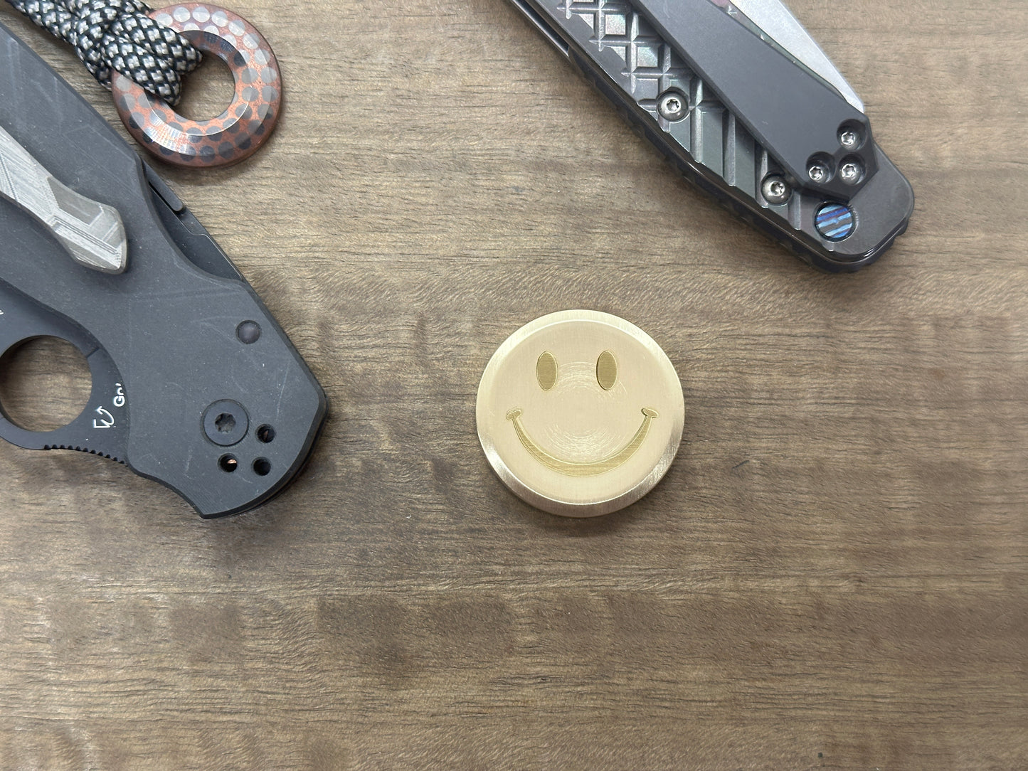 3 sizes Smiley - Sad (Yes-No decision maker) Brass Worry Coin