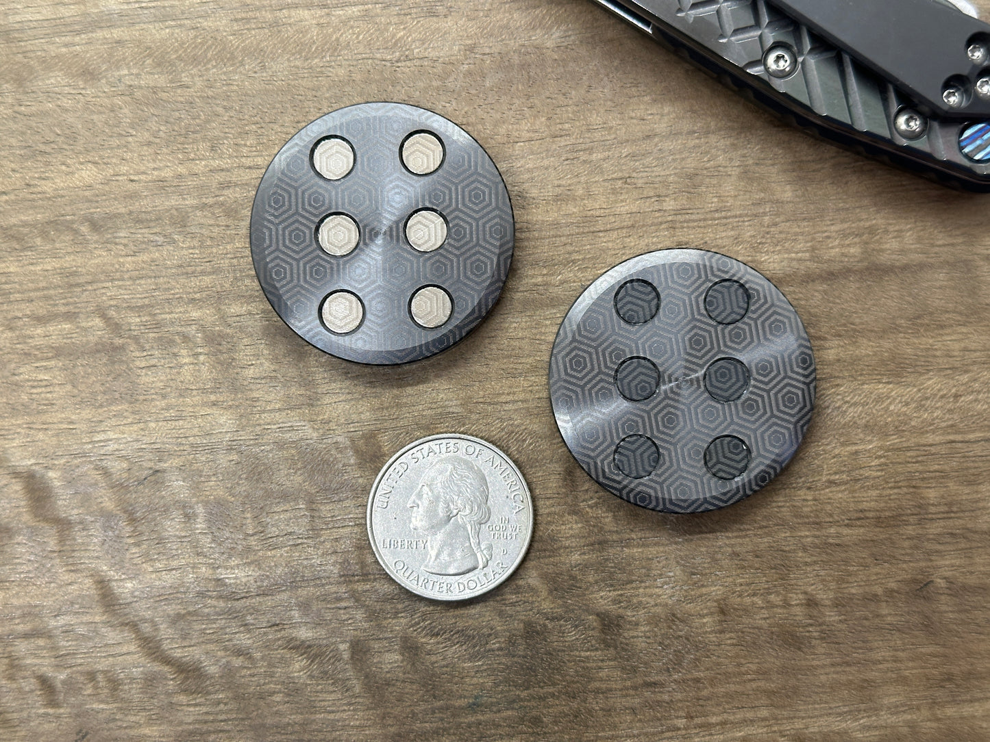 ORBITER Machined Zirconium Parallel position Magnets Haptic Coins Fidget