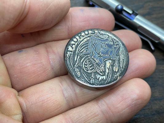 4 sizes TAURUS deep engraved Titanium Worry Coin Challenge Coin