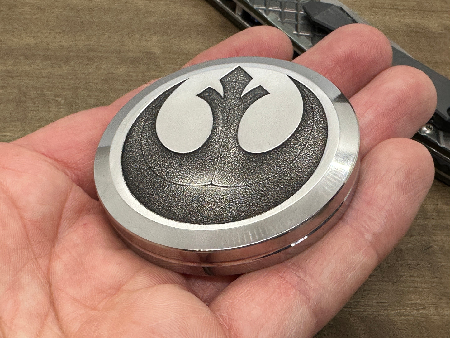 4 sizes Rebel Alliance vs Imperial Galactic Stainless Steel Worry Coin