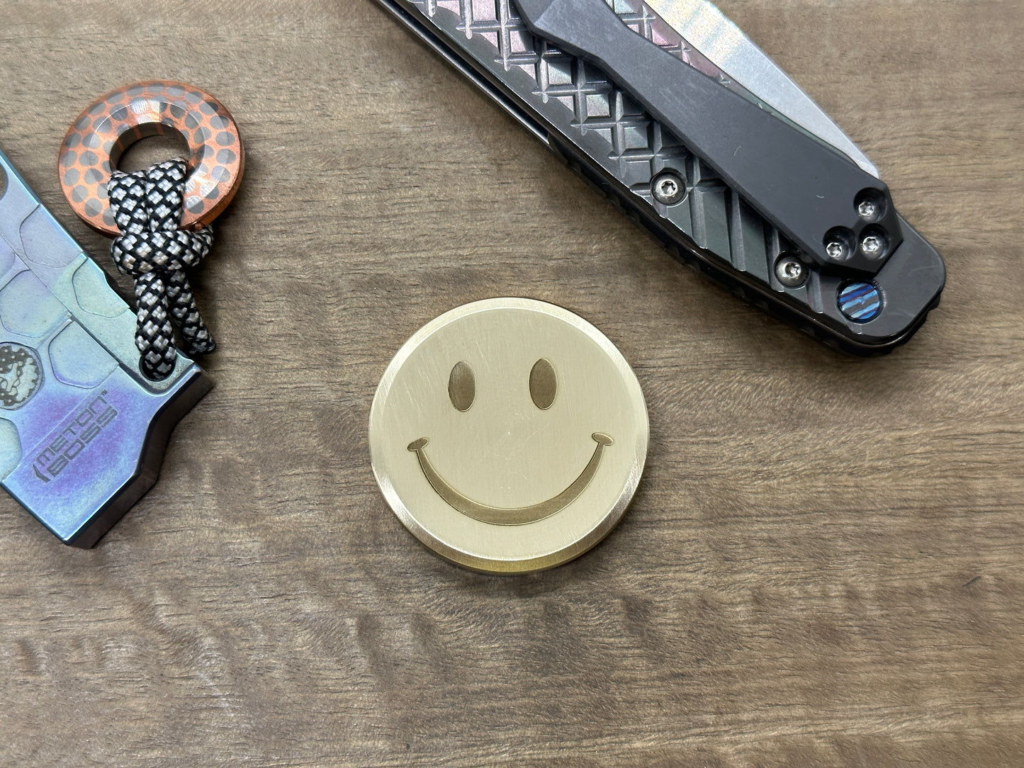 3 sizes Smiley - Sad (Yes-No decision maker) Brass Worry Coin