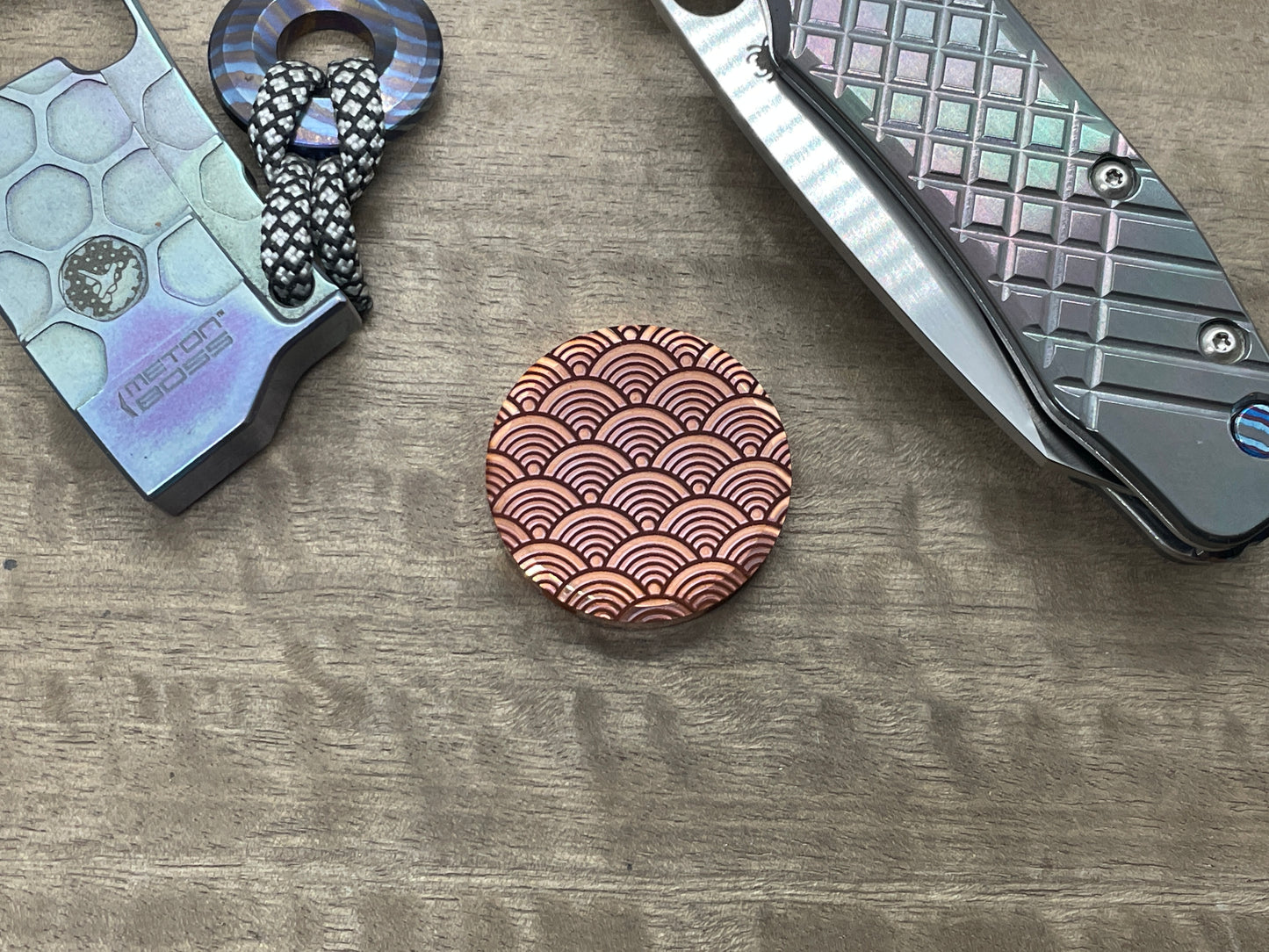 3 Sizes SEIGAIHA Copper Worry Coin