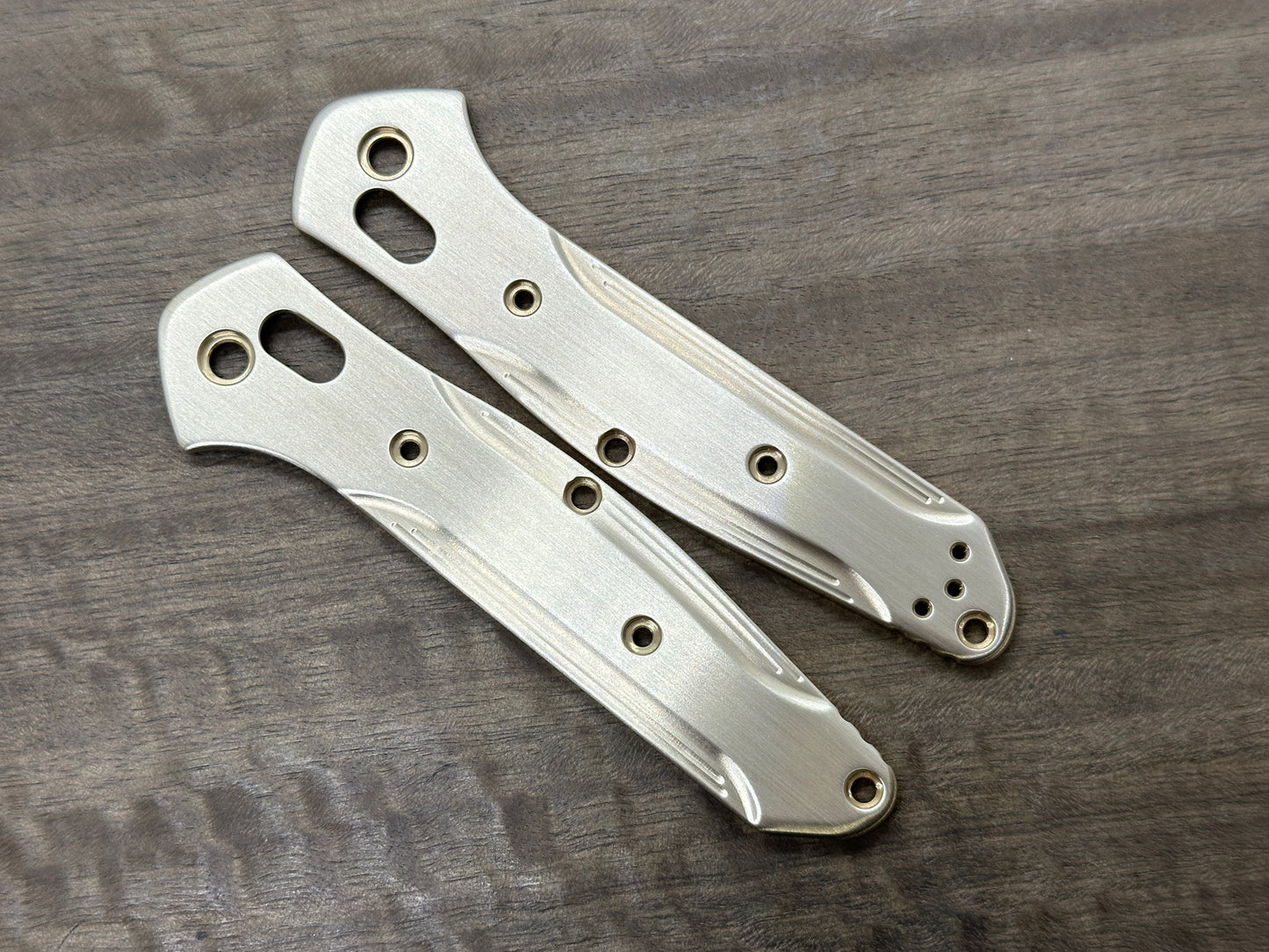 BRUSHED Brass Scales for Benchmade 940 Osborne