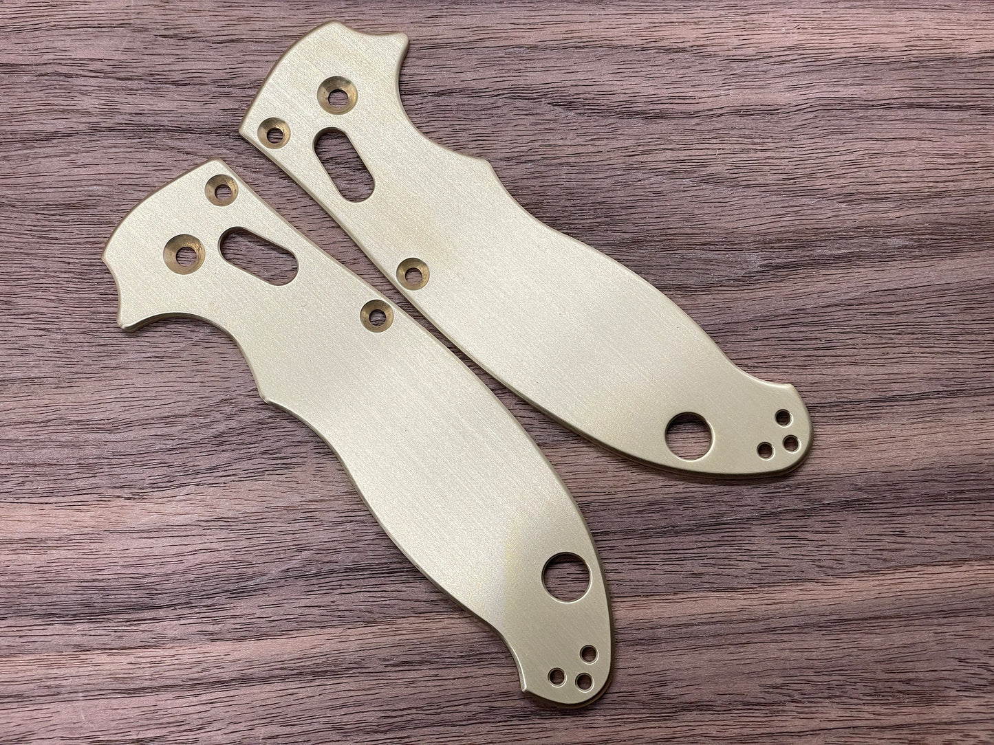 BRUSHED Brass scales for Spyderco MANIX 2