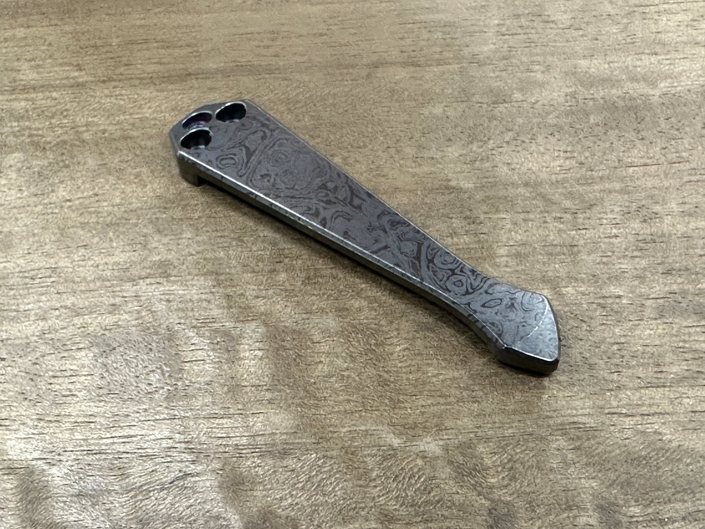 Black Zirconium ALIEN engraved Spidy CLIP for most Spyderco models