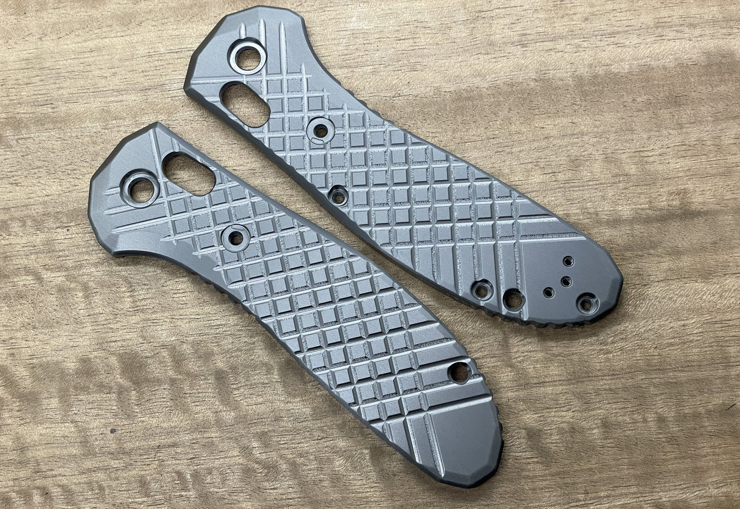 FRAG milled Brushed Zirconium Scales for Benchmade GRIPTILIAN 551 & 550