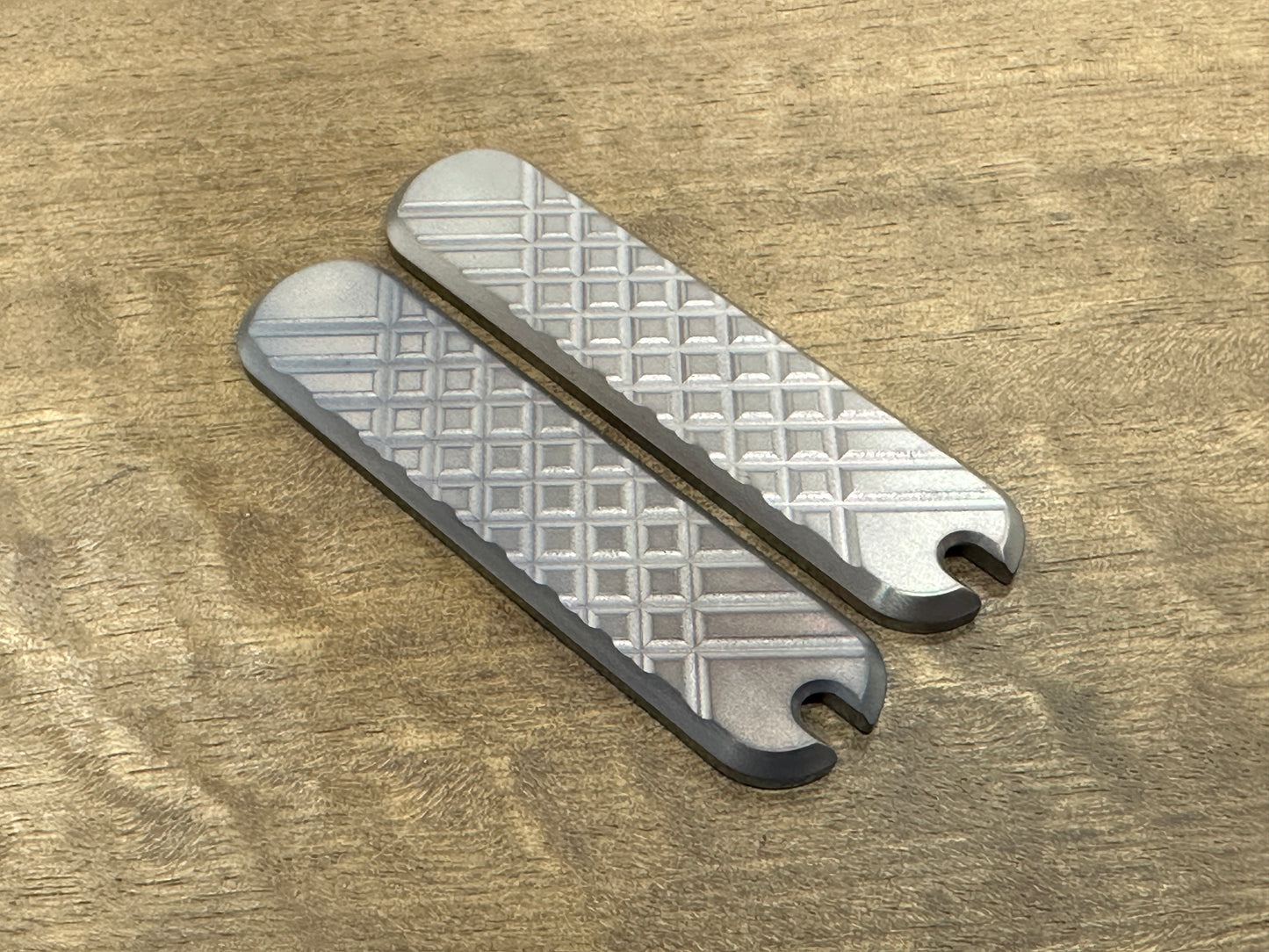 FRAG Cnc milled Dark-Ti Titanium 58mm Scales for Swiss Army SAK