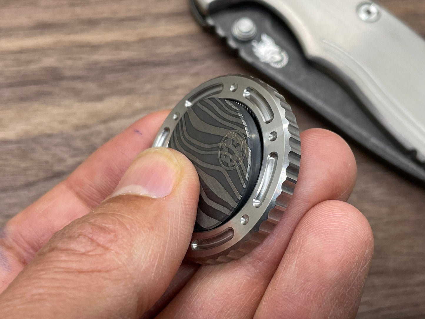 BESKAR Mandalorian Black Tungsten Coin for Billetspin Gambit