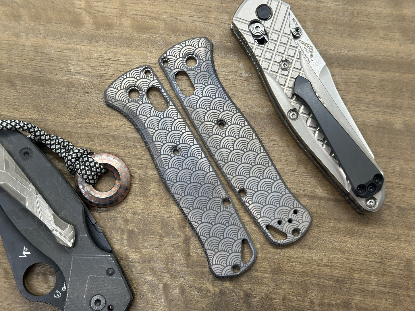 Dark-Ti SEIGAIHA Titanium Scales for Benchmade Bugout 535