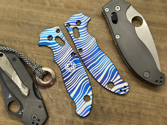 Flamed BESKAR Mandalorian Titanium scales for Spyderco MANIX 2