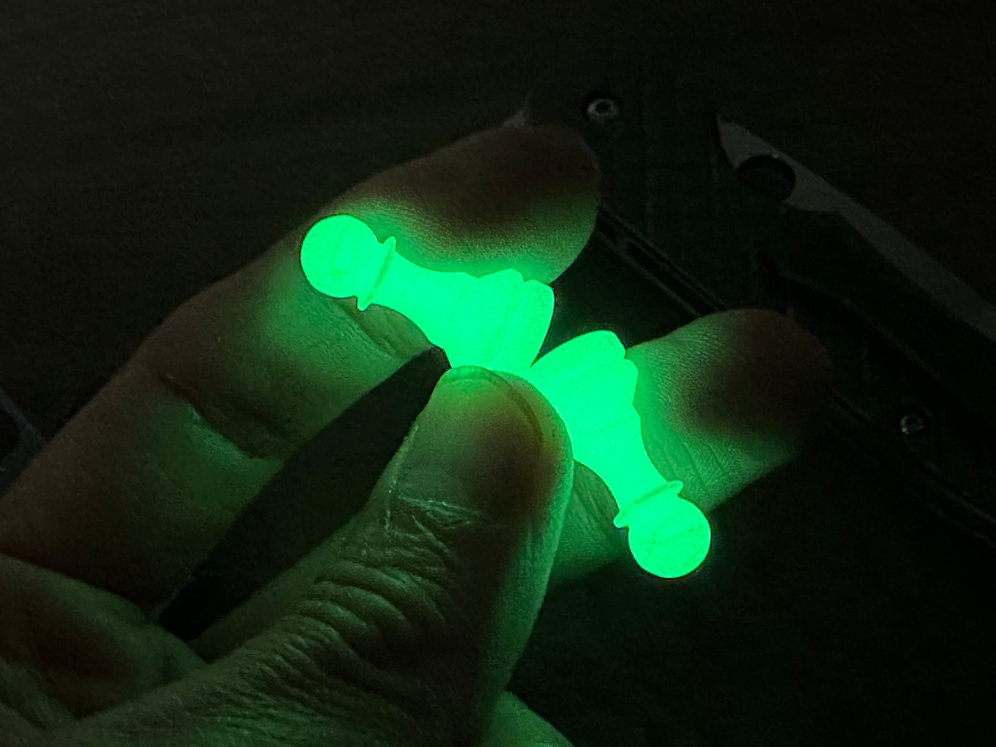 TurboGlow in the Dark Haptic-PAWN Chess Pawn fidget Fridge magnet