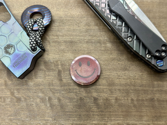 3 Sizes Smiley or Sad (Yes-No decision maker) Dark Copper Worry Coin