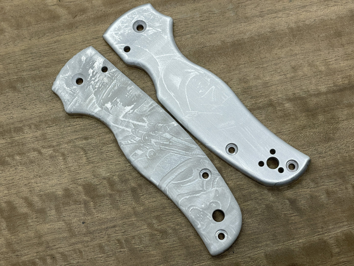 STAR WARS pattern Aerospace Aluminum scales for SHAMAN Spyderco