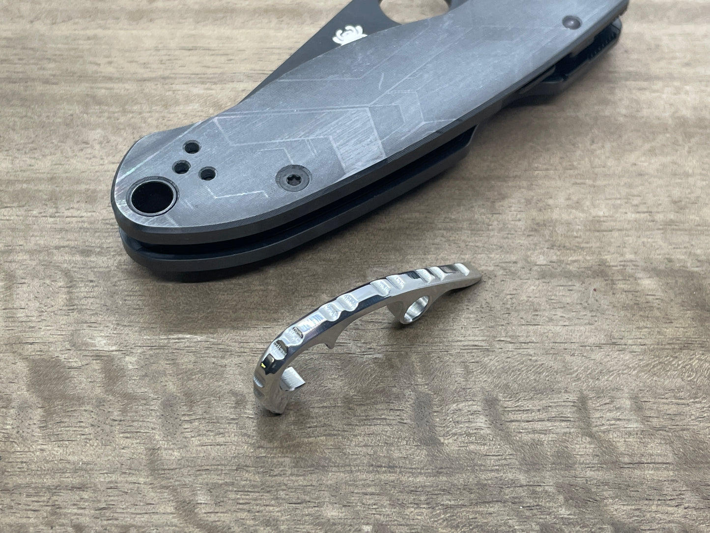 Aerospace Aluminum Gear BACKSPACER for Spyderco PARA 3 MetonBoss