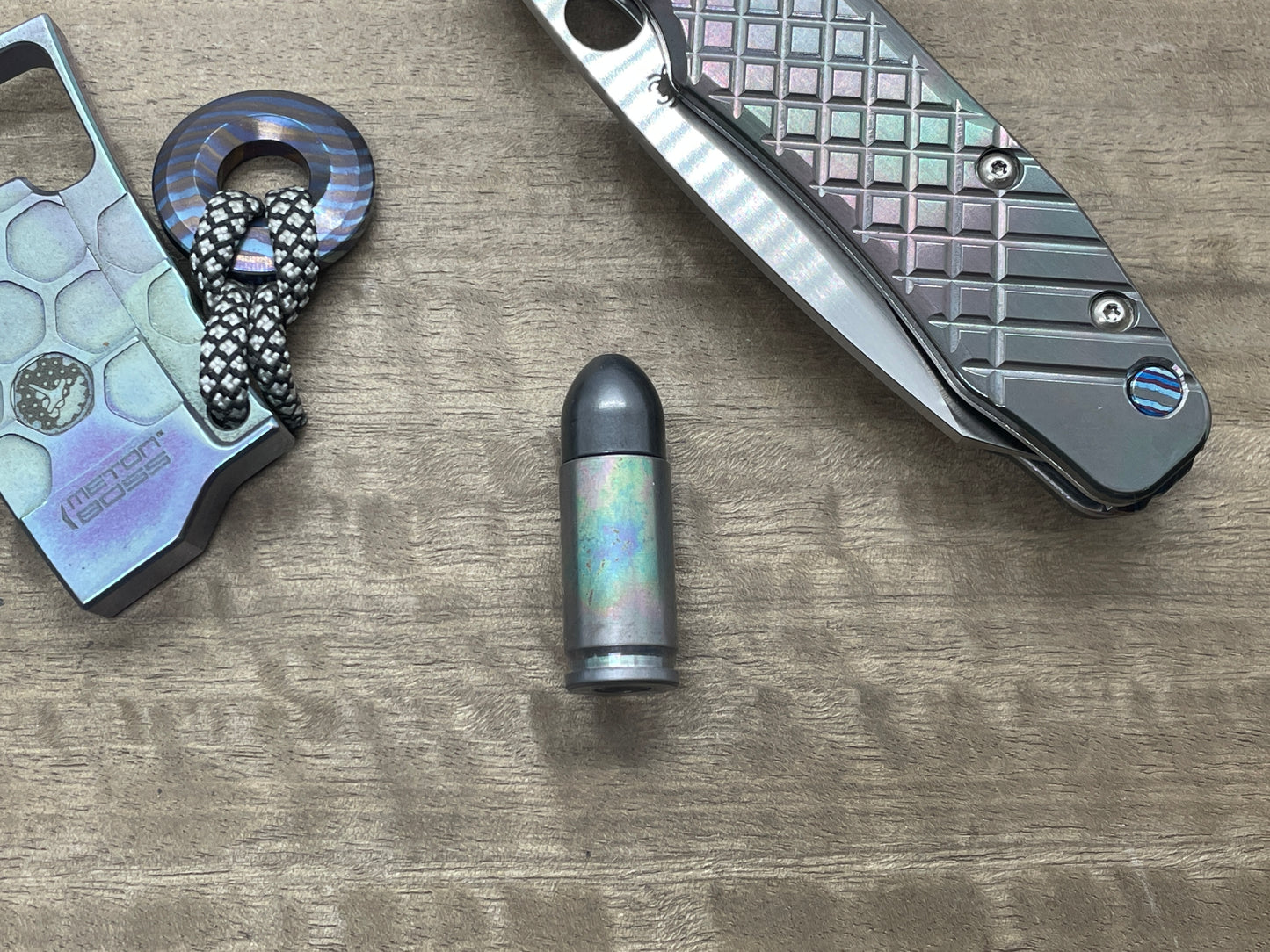 Titanium - Zirconium HAPTIC-BULLET Haptic Slider fidget Fridge magnet