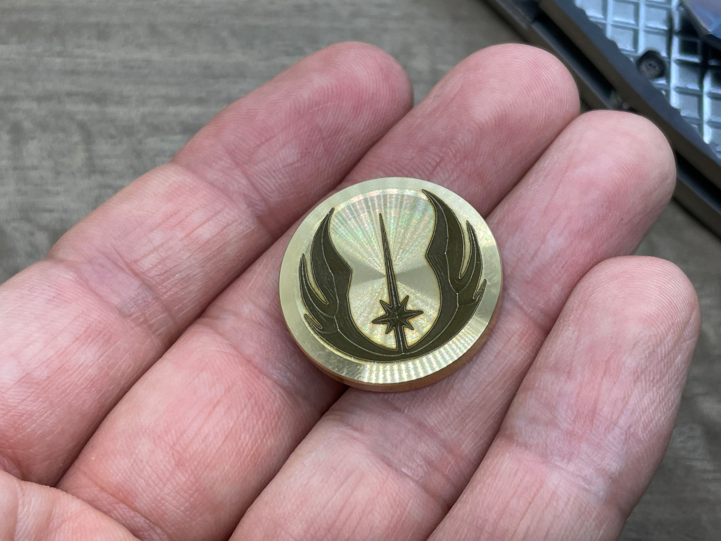 3 Sizes Star Wars JEDI Brass Worry Coin