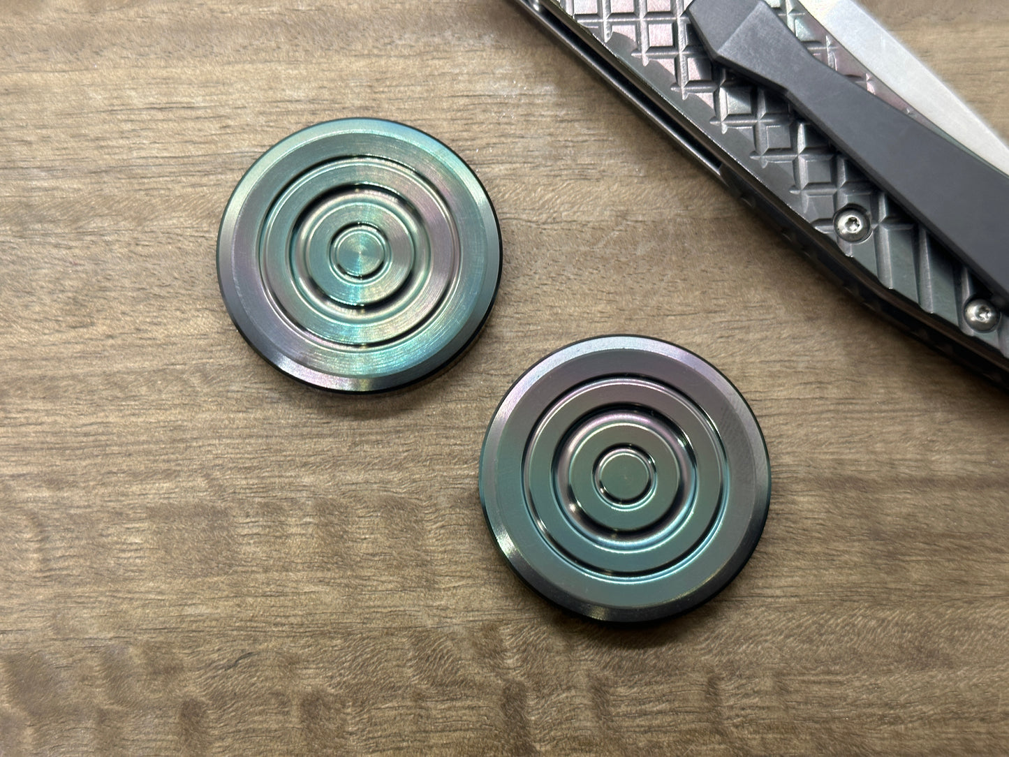 ORBITER Oil Slick Zirconium Parallel position Magnets HAPTIC Coins Fidget