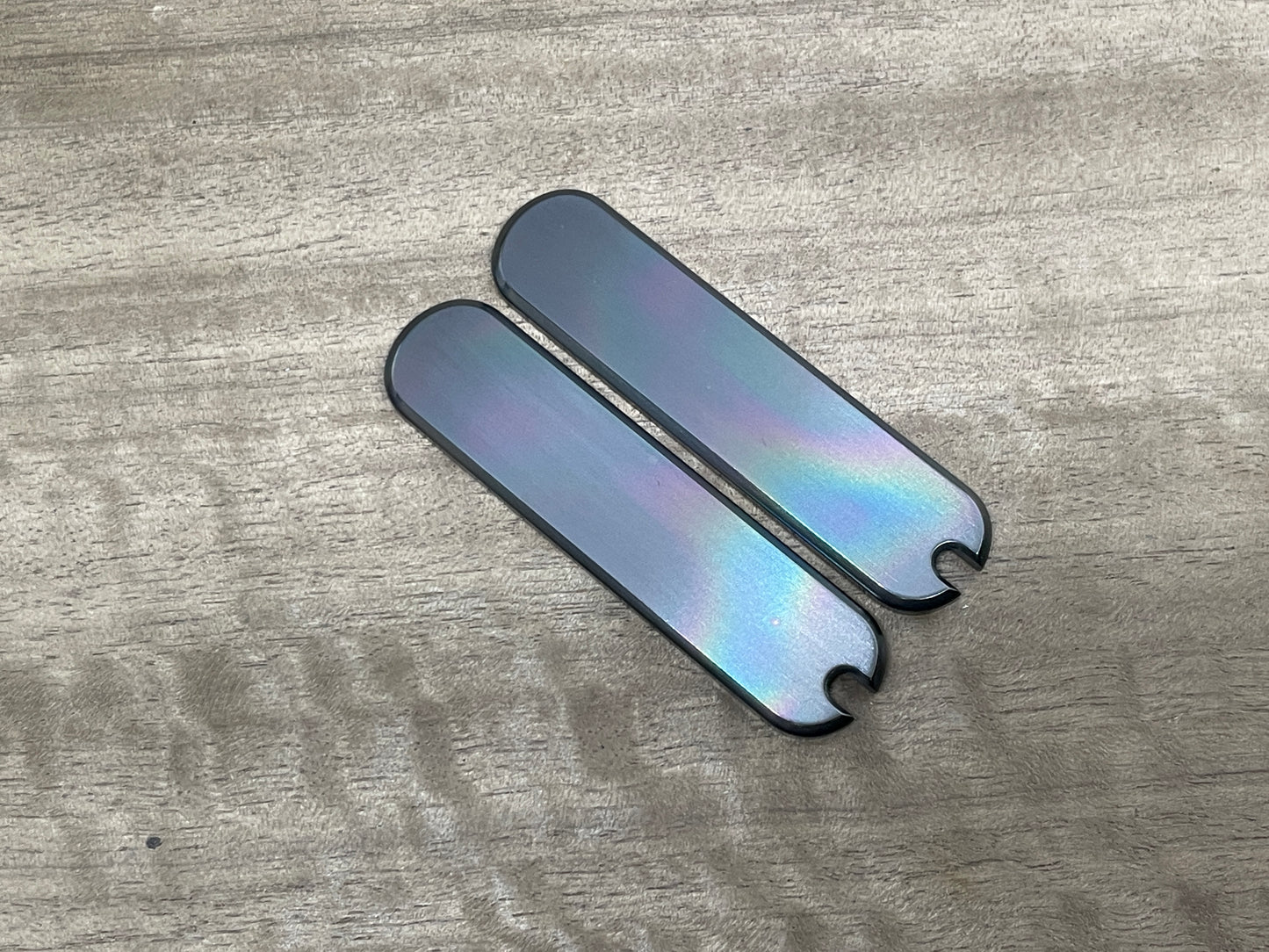 58mm Oil Slick Black Zirconium Scales for Swiss Army SAK